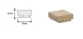 Стойка Т (п)для дверей Браво, Cappuccino Veralinga (для складных дверей)